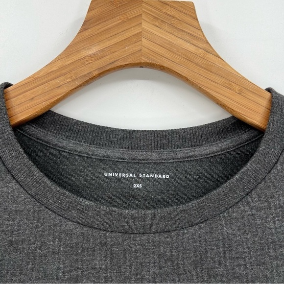 Universal Standard NEW Bree Sweatshirt Dress in Charcoal Gray Size 2XS - Picture 3 of 6
